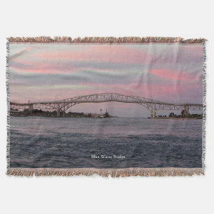 Blue Water Bridge throw blanket