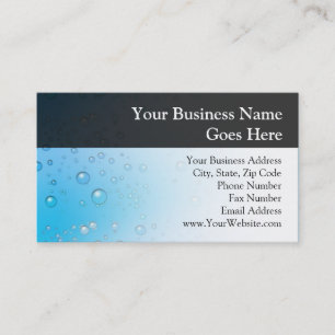 Blue Water Bubbles Business Card