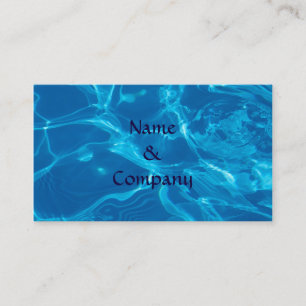 Blue water business card
