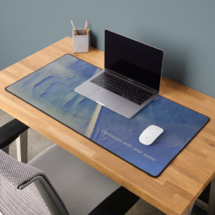 Blue Water Color Desk Mat