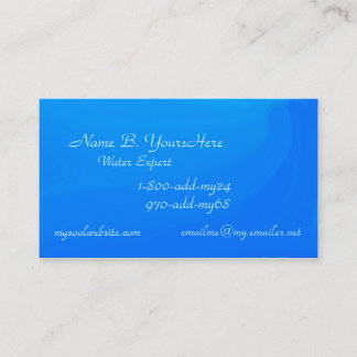 Blue Water Colour Business Card