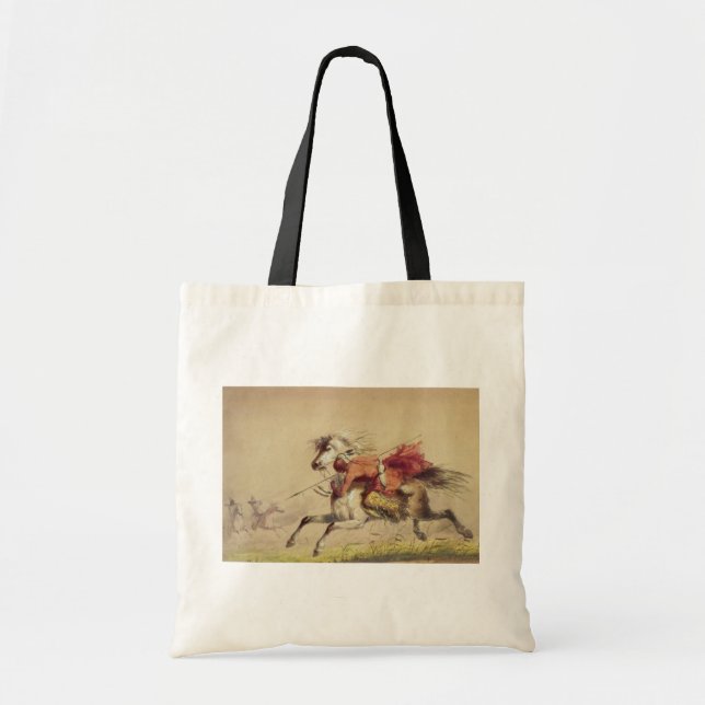 Blue Water Creek Battle By Alfred Jacob Miller Tote Bag (Front)
