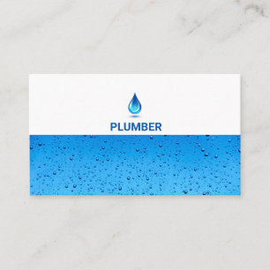 Blue Water Drip Professional Plumbing Service Business Card