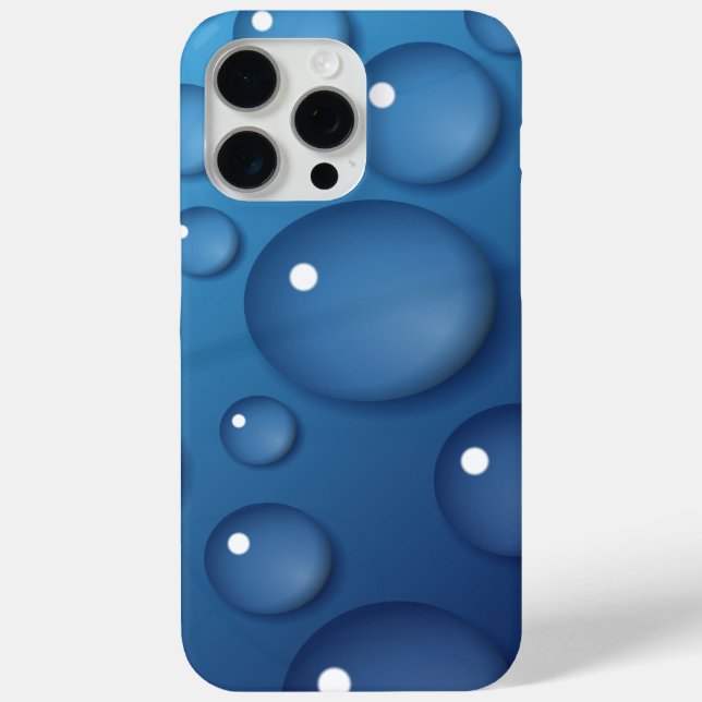 Blue Water Drop Texture Case-Mate iPhone Case (Back)