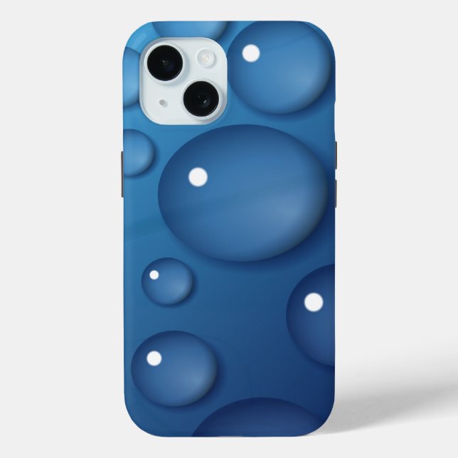 Blue Water Drop Texture Case-Mate iPhone Case (Back)