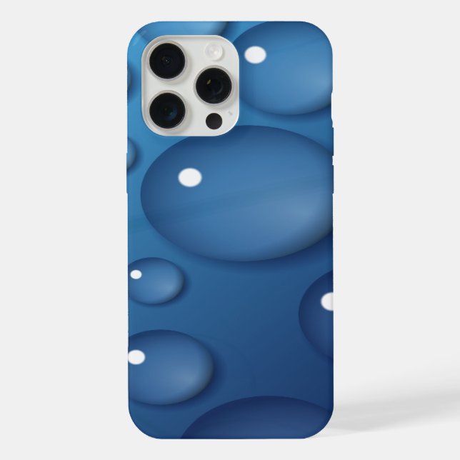 Blue Water Drop Texture iPhone Case (Back)