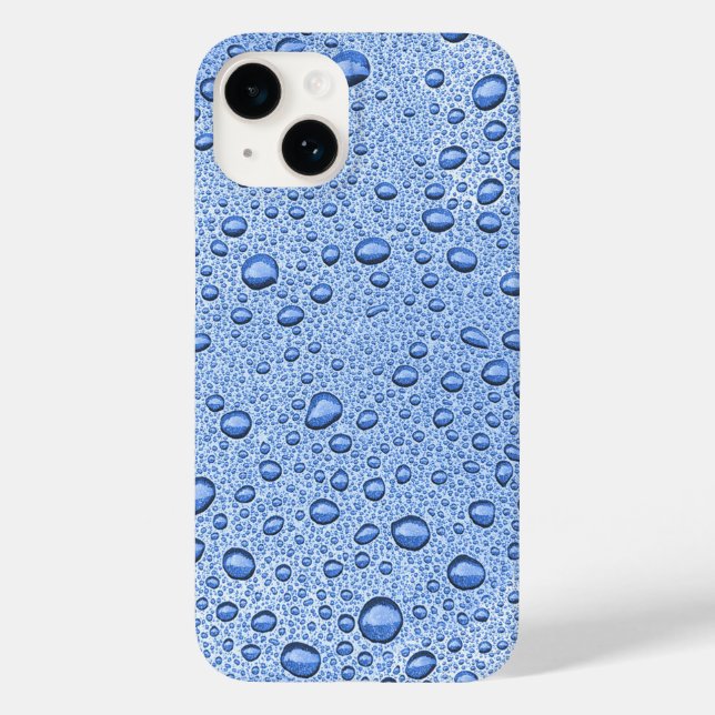 Blue water droplets Case-Mate iPhone case (Back)