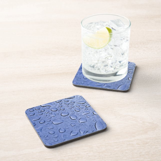 Blue Water Droplets Coaster (Right Side)