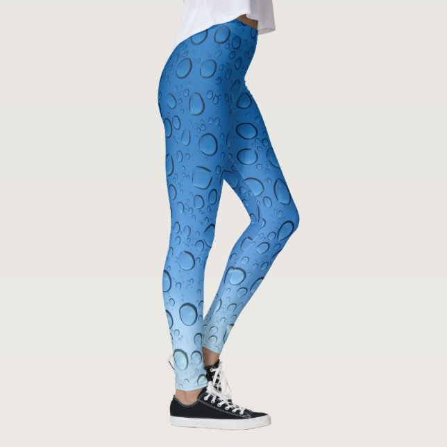 Blue Water Droplets Leggings (Right)