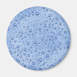 Blue water droplets magnet
