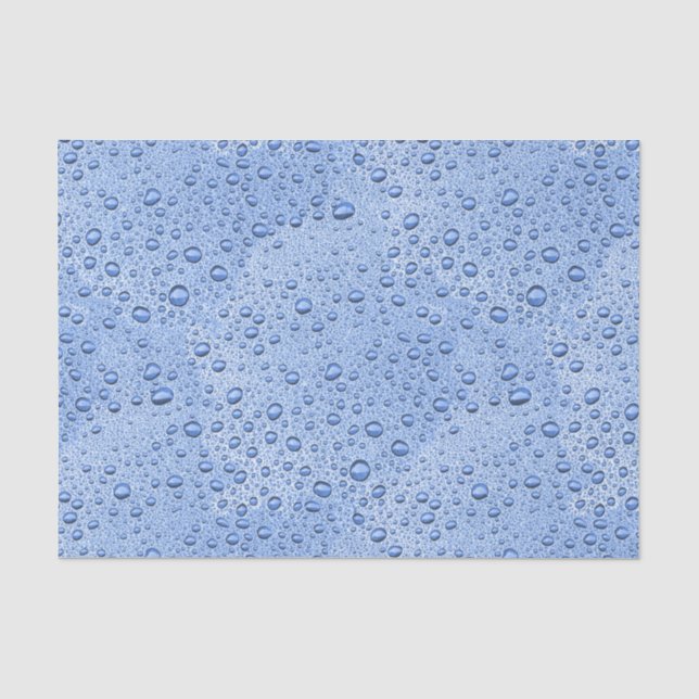 Blue water droplets tissue paper (Front)