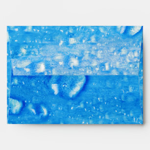 Blue Water Drops Envelope