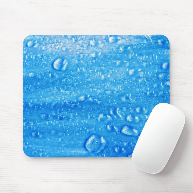 Blue Water Drops Mousepad (With Mouse)