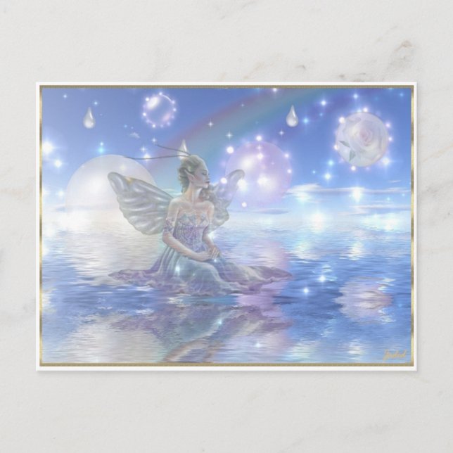 Blue Water Fairy Postcard (Front)