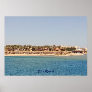 Blue Water Fertile Coast of Nile in Egypt's Plains Poster
