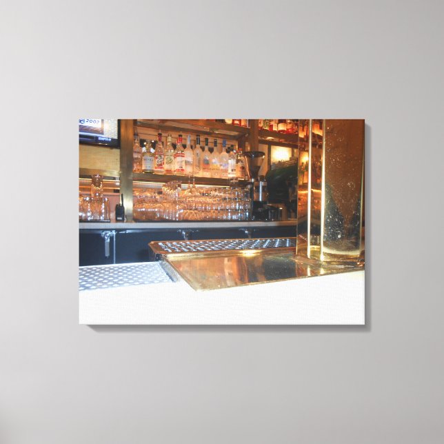 Blue Water Grill Canvas Print (Front)