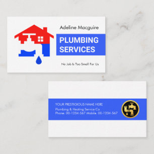 Blue Water Layer Plumbing Business Card