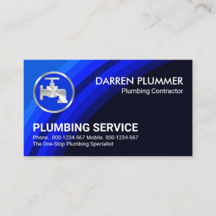 Blue Water Layers Plumber Business Card