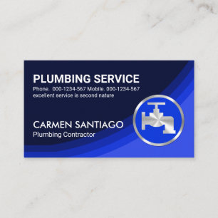 Blue Water Layers Plumbing Business Card