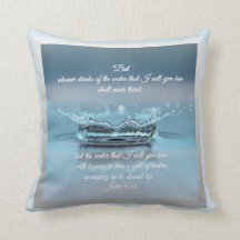Blue Water Life never thirst Bible Verse John