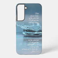 Blue Water Life never thirst Bible Verse John
