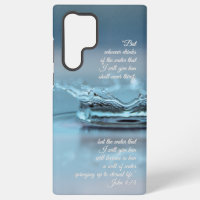 Blue Water Life never thirst Bible Verse John