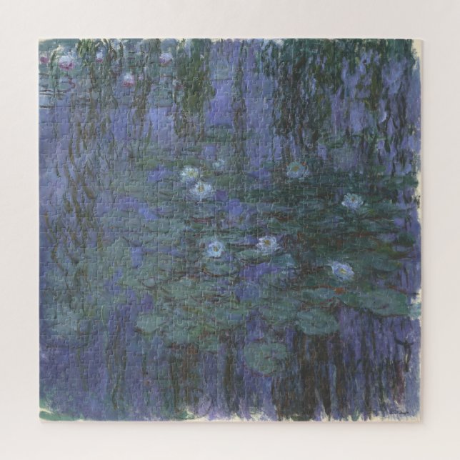 Blue Water Lilies Monet Jigsaw Puzzle (Vertical)