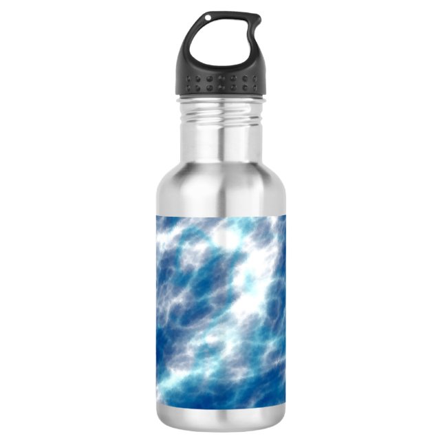 Blue Water Marble  532 Ml Water Bottle (Front)