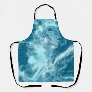 Blue Water Marble Apron