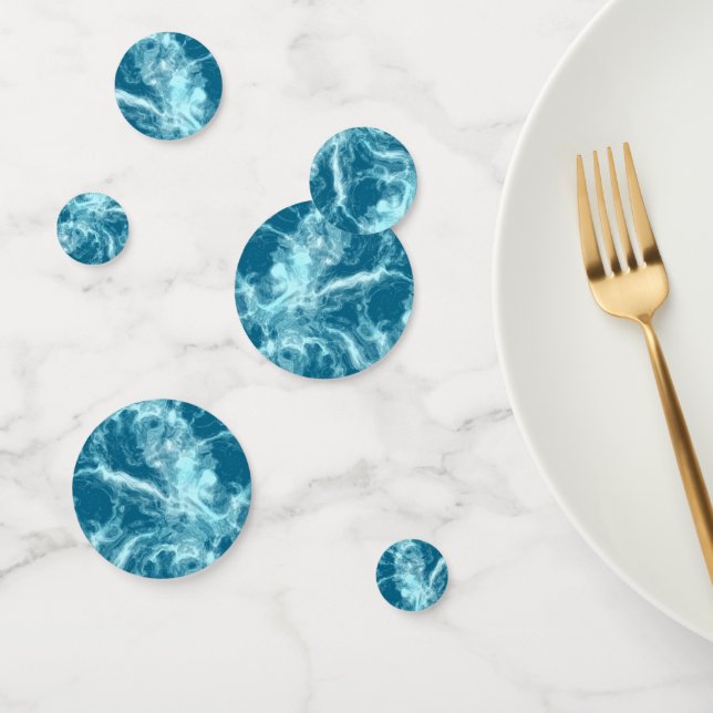 Blue Water Marble  Confetti (Group)