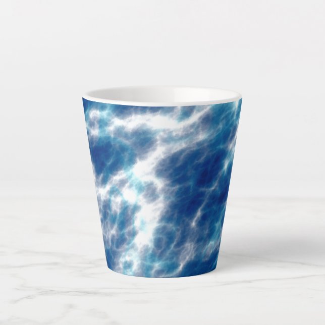 Blue Water Marble   Latte Mug (Front)