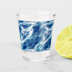 Blue Water Marble  Shot Glass
