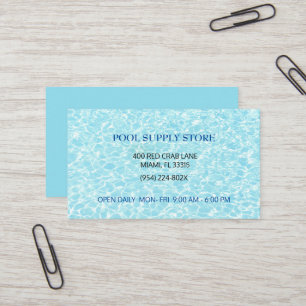 Blue Water Pool supply store/ pool repair Business Card