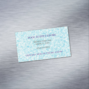 Blue Water Pool supply store/ pool repair Magnetic Business Card