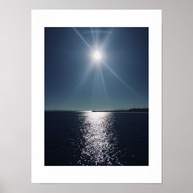 Blue Water Reflection Ocean Color Photography  Poster (Front)