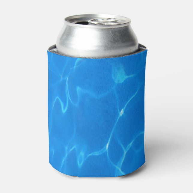 Blue Water Ripples Can Cooler (Can Front)
