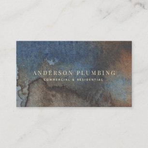 Blue Water Stain & Rust Plumbing Business Card