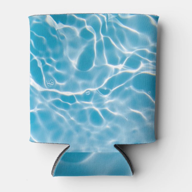 Blue water surface, nature abstract can cooler (Front)