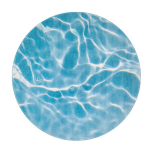 Blue water surface, nature abstract cutting board