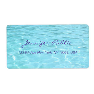 Blue Water Template Handwritten Script Elegant