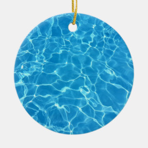 Blue Water Texture Ceramic Tree Decoration