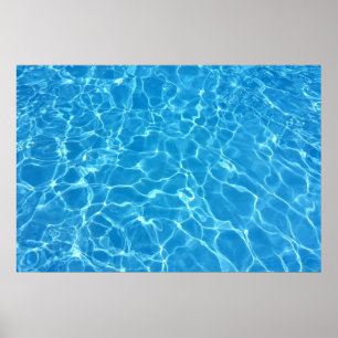 Blue Water Texture Poster