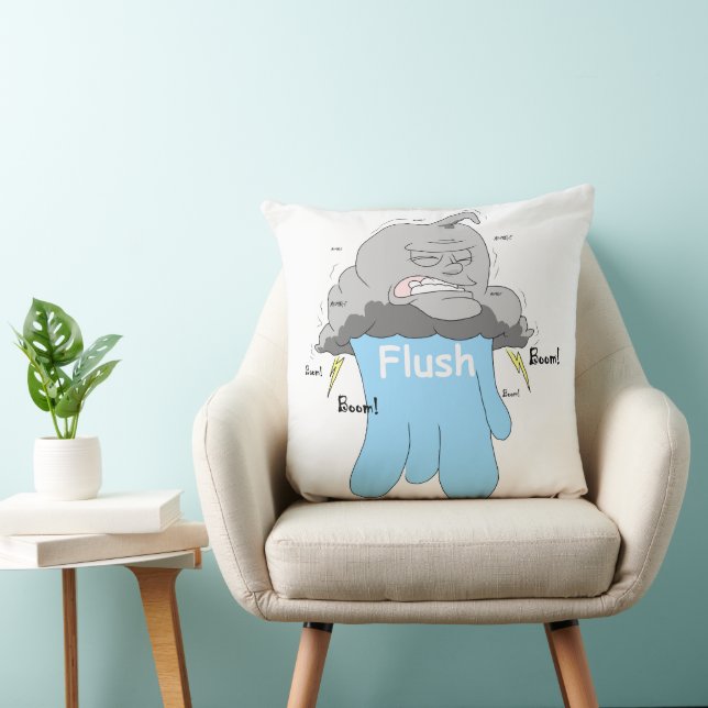 Blue water Throw Pillow (Chair)
