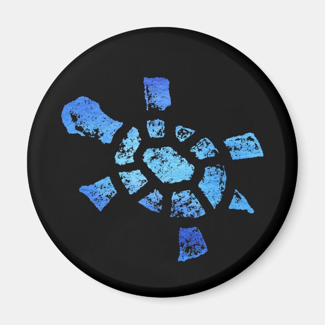 Blue Water Turtle Magnet (Front)