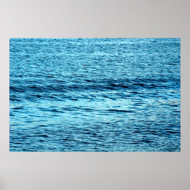 Blue water wave abstract backgroundabstract, aqua, poster (Front)