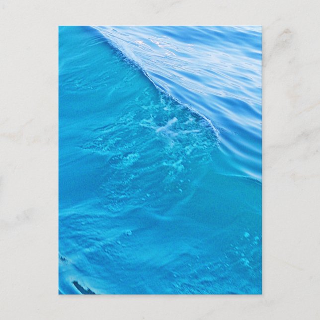 Blue water wave postcard (Front)