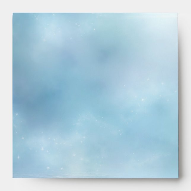 Blue Water Wedding Envelope (Front)