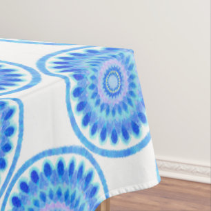 Blue Water Wheel Tablecloth