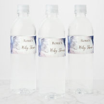 Blue watercolor abstract baby shower