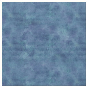 Blue Watercolor Abstract Clouds Pattern Fabric